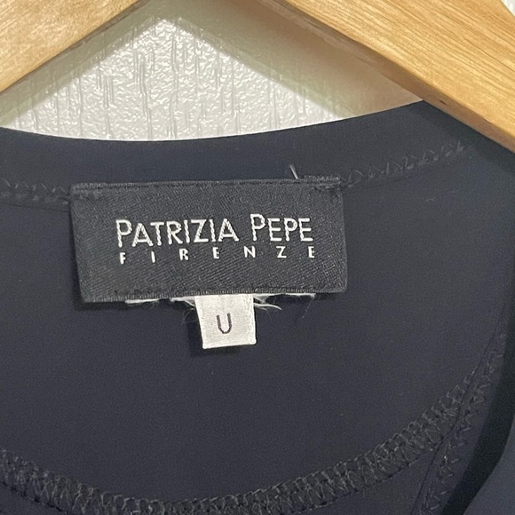 PATRITZIA PEPE Stretch Sheath Dress Silver Grommet Sporty Stretch Fabric Small - Picture 4 of 7